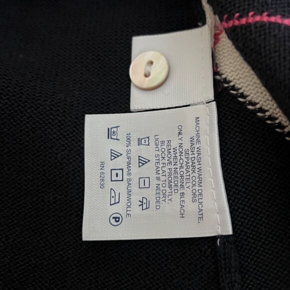 Lands End Cotton Argyle Cardigan - Picture 2 of 3